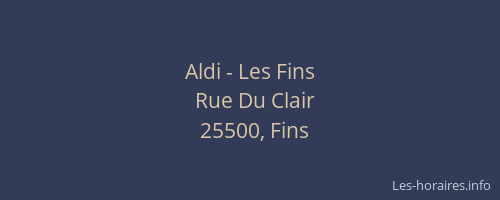 Aldi - Les Fins