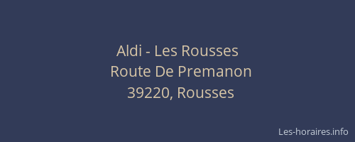 Aldi - Les Rousses