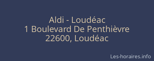 Aldi - Loudéac