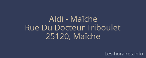 Aldi - Maîche