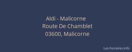 Aldi - Malicorne