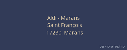 Aldi - Marans