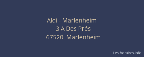 Aldi - Marlenheim