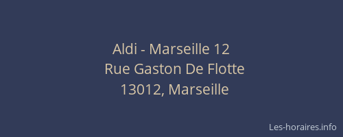 Aldi - Marseille 12