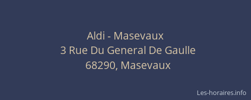 Aldi - Masevaux
