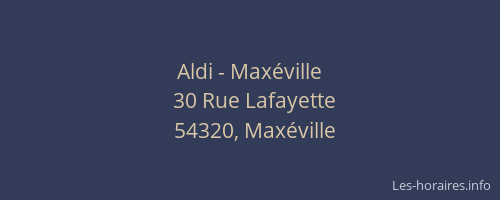 Aldi - Maxéville