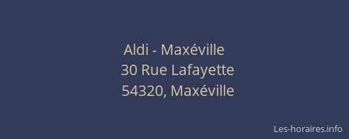 Aldi - Max&eacute;ville