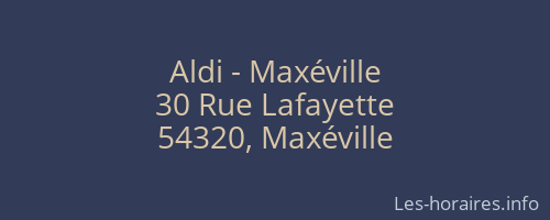 Aldi - Maxéville