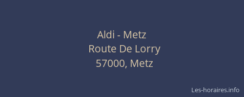 Aldi - Metz