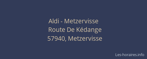 Aldi - Metzervisse