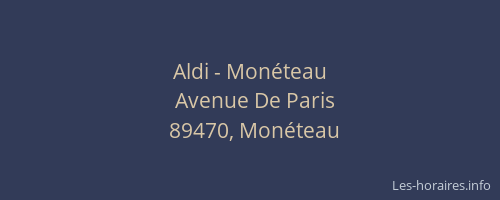 Aldi - Monéteau