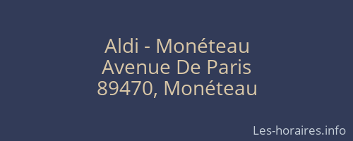 Aldi - Monéteau