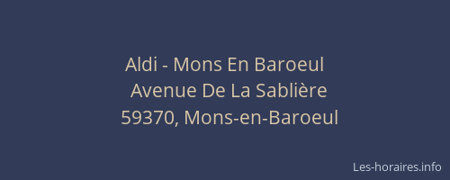 Aldi - Mons En Baroeul