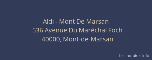 Aldi - Mont De Marsan