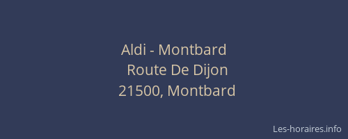 Aldi - Montbard