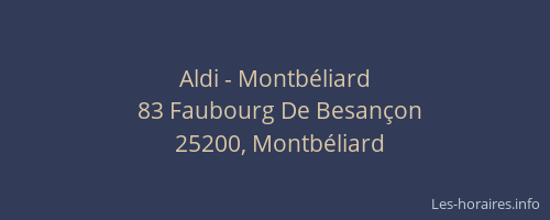 Aldi - Montbéliard
