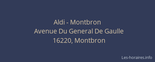 Aldi - Montbron