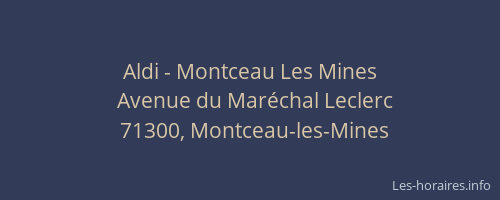 Aldi - Montceau Les Mines