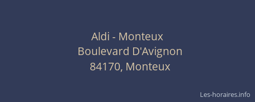 Aldi - Monteux