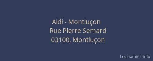 Aldi - Montluçon