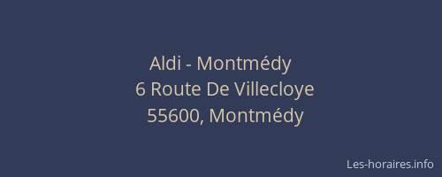 Aldi - Montm&eacute;dy