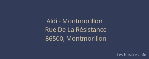 Aldi - Montmorillon
