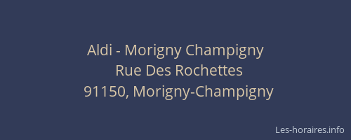 Aldi - Morigny Champigny