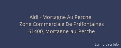 Aldi - Mortagne Au Perche