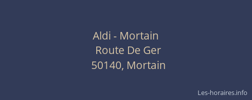 Aldi - Mortain