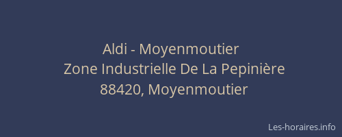 Aldi - Moyenmoutier