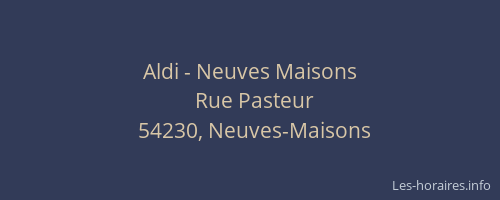 Aldi - Neuves Maisons