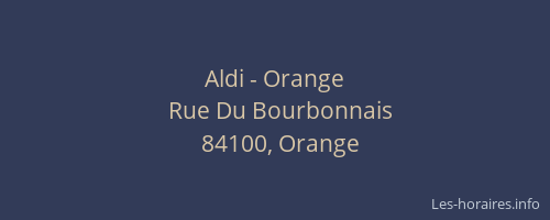 Aldi - Orange