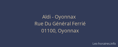 Aldi - Oyonnax
