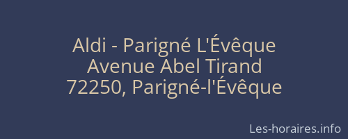 Aldi - Parigné L'Évêque