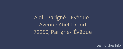 Aldi - Parign&eacute; L'&Eacute;v&ecirc;que