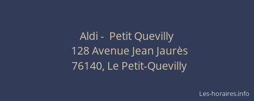 Aldi -  Petit Quevilly