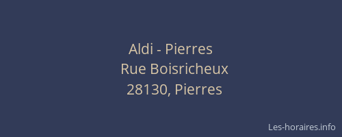 Aldi - Pierres