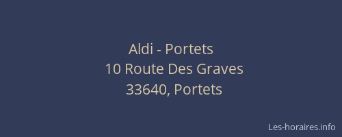 Aldi - Portets