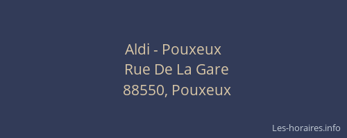 Aldi - Pouxeux