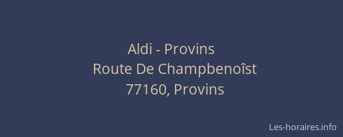 Aldi - Provins