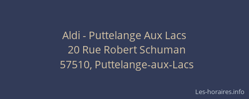 Aldi - Puttelange Aux Lacs