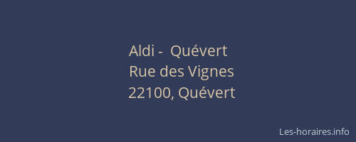 Aldi -  Qu&eacute;vert