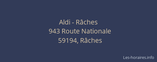 Aldi - Râches