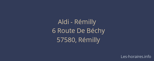 Aldi - R&eacute;milly
