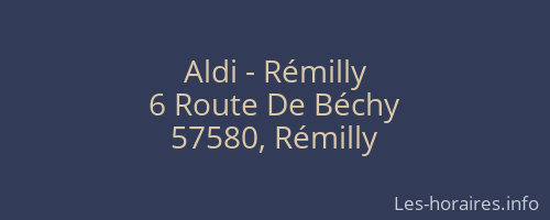 Aldi - Rémilly