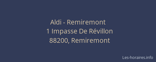 Aldi - Remiremont