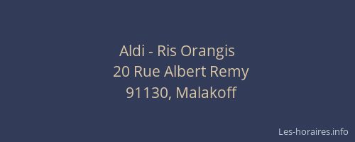 Aldi - Ris Orangis