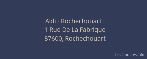 Aldi - Rochechouart