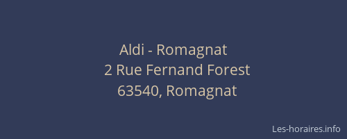 Aldi - Romagnat