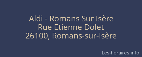 Aldi - Romans Sur Isère